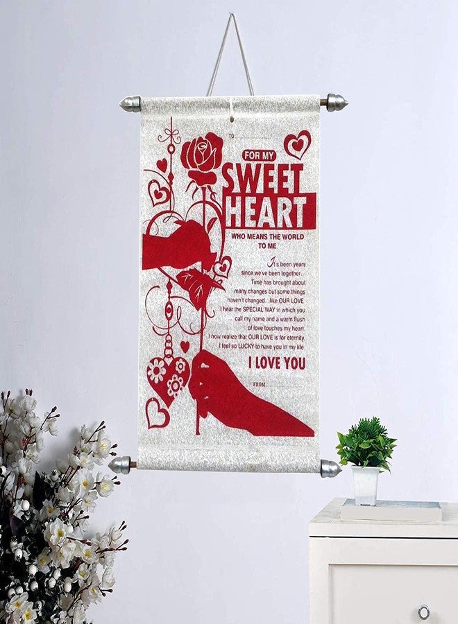 Saugat Traders Love Scroll Card for Lover Valentine Day Birthday Gift for Girlfriend - Boyfriend - Husband - Wife-Fiancee- Red-30 CM - Image 4